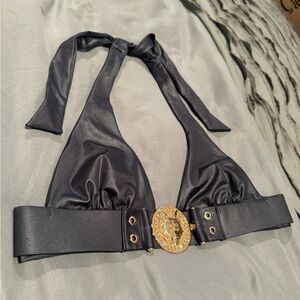 Honey Birdette leather-style bikini top. Size small. Brand new. Never worn.